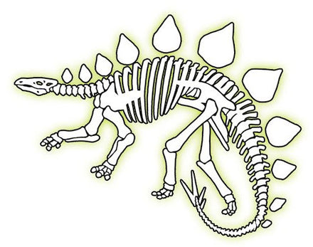 Estegossauro - Tatuagem Brilhante