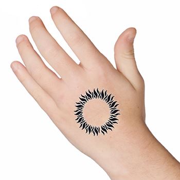 Glow Sun Ring Tattoo