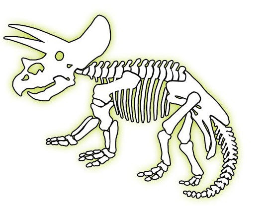Triceratops - Glow Tattoo