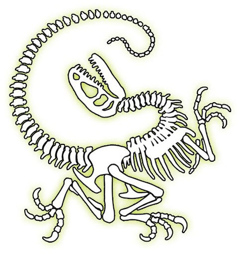 Velociraptor - Tatuagem Brilhante
