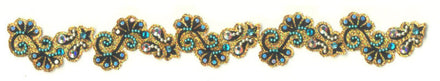 Gold Body Crystal Band Jewelry Sticker