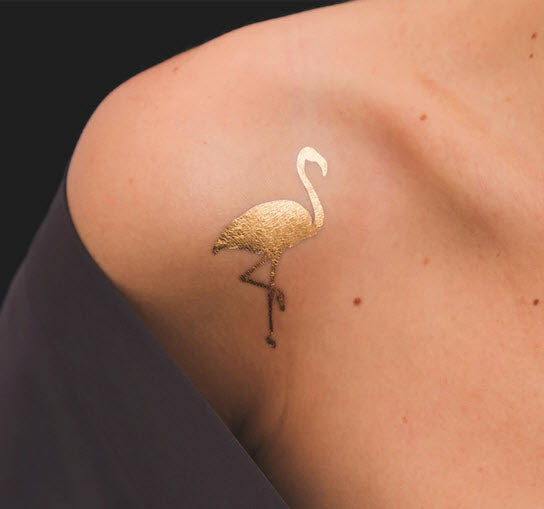 Gold Flamingo - Tattoonie