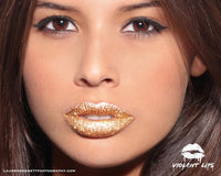 Gold Glitteratti Violent Lips (3 Conjuntos Del Tatuaje Del Labio