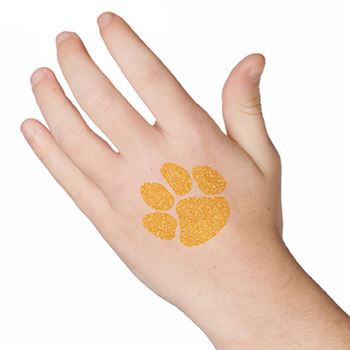 Gold Paw Glitter Tattoo