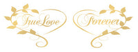 Tatuagem Dourado True Love Forever