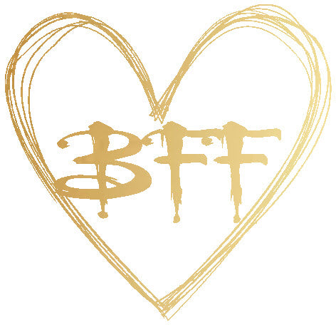 Tatuaggio Cuore BFF D'Oro