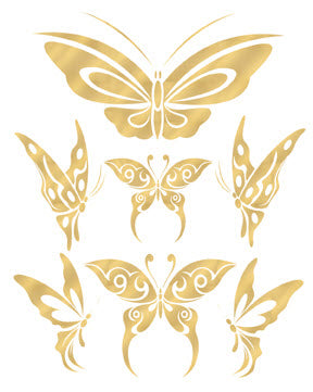 Goldene Schmetterlinge Tattoos
