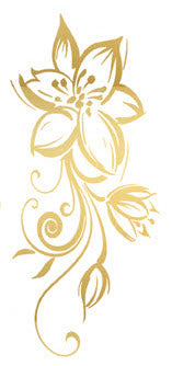 Tatuagem de Flor Dourada