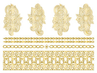 Golden Henna Chains (8 Tattoos)