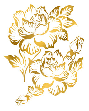 Goldenen Zwillingsblumen Tattoo
