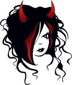 Gothic Duivelsmeisje Tattoo