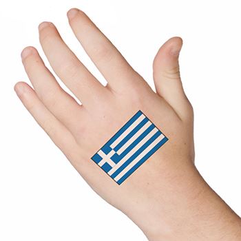 Greece Flag Tattoo