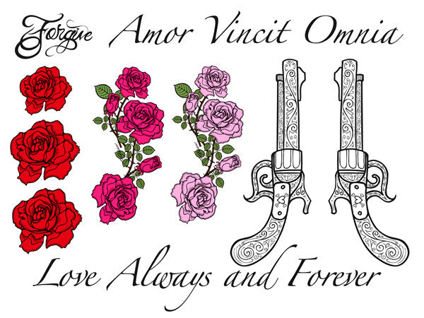 Pistolets & Roses (11 Tattoos)