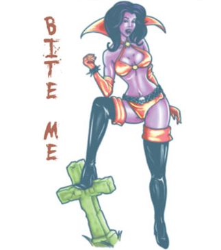 Bite Me Vampiress Tattoo