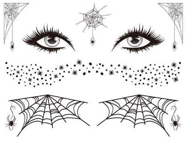Teias de Aranha de Halloween / máscara facial de Sardas