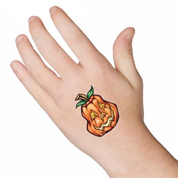 Tatuagem Feliz Halloween Abóbora