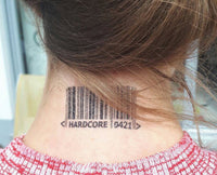 Hardcore Código De Barras Tatuaje