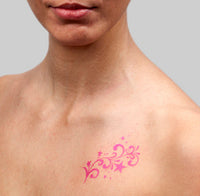Tatuagem Rosada com Spray de 50 ml + 3 Estampas