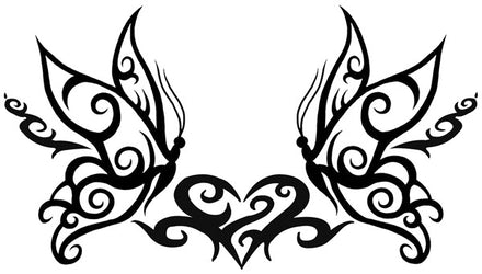 Heart And Butterflies Tattoo