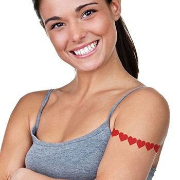 Herzen Armband Tattoo