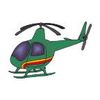 Tatuagem Helicóptero Verde