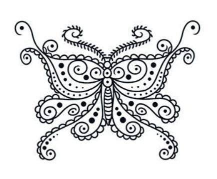 Henna-Schmetterling Tattoo