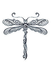 Henna Dragonfly Tattoo