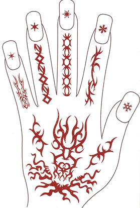Tatuagem de Mã Henna Baraka Mã Esquerda