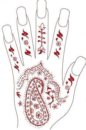 Diwali Linkerhand Henna Tattoo