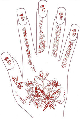 Tatuagem de Mã Henna Hindu Mã Direita