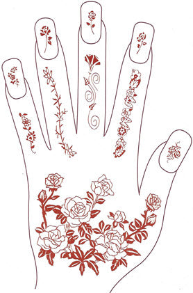 Tumeric Mano Izquierda Henna Tatuaje