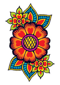 Tatuagem Flores Hippie