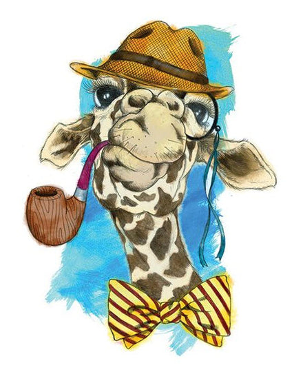 Hipster Watercolor Giraffe Tattoo