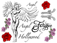 Ange Hollywood (11 Tattoos)