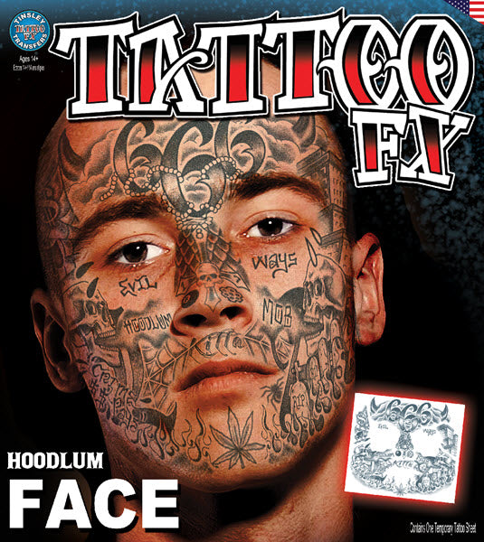 Gangster Gesichts-Tattoo-Set