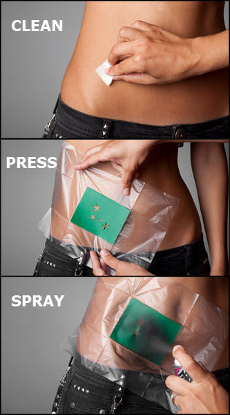 Spectral Golden Temporary Tattoo Spray 50 ml + 3 Stencils