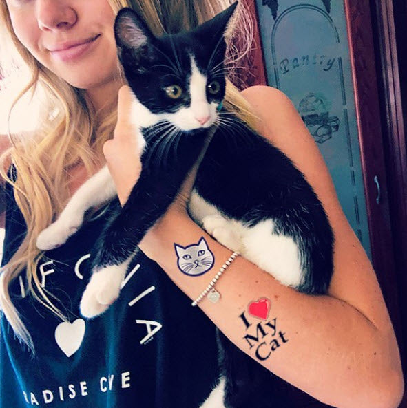 Tatuaggio I Love My Cat