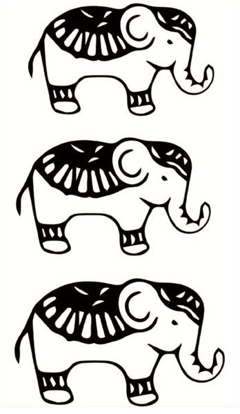 Indian Elephant Tattoos (3 Tattoos)