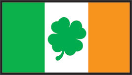 Irish Flag With Clover Tattoo