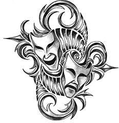 Tatuaje de Máscaras Tribales De Hierro