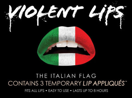 Italian Flag Violent Lips (3 Lippen Tattoo Sätze)