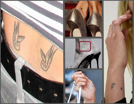 Kate Moss Tattoo Collection