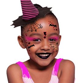 Kid Witch Face Tattoo