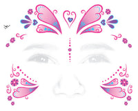 Kid Princess Butterfly Face Tattoo