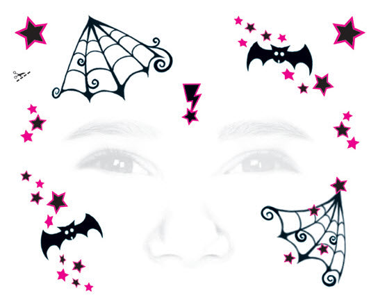 2021 Halloween Temporary Face Tattoos Glow In The Dark Spider Web Scar  Roses FullFace Mask Tattoo Stickers For Women Men From 0,87 € | DHgate