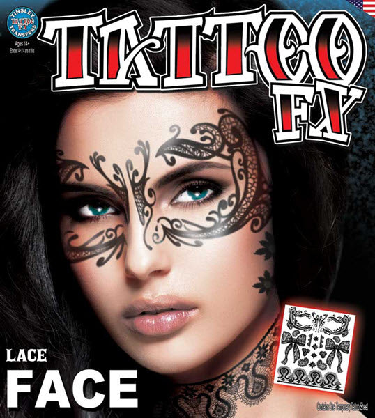 Kit de Tatuagem Rosto de Renda