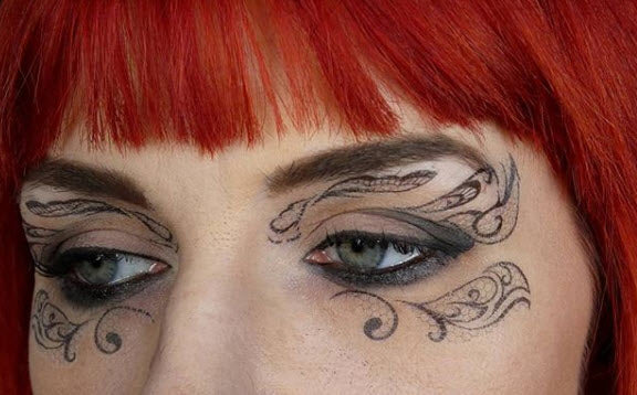 Tatuagem Cara de Fantasia Máscaras de Renda