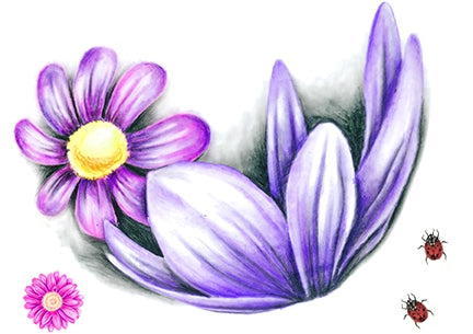 Grote Flower Power Skyn Demure Tattoos