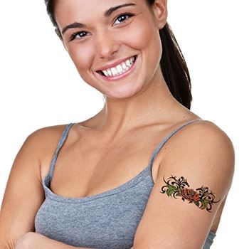 Large Tribal Rose Tattoo