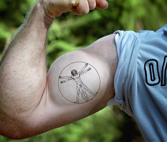 Hombre De Vitruvio - Da Vinci Tatuaje